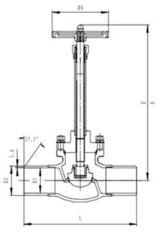 Клапан запорный криогенный проходной CCK T328DJ65Y Клапаны / вентили