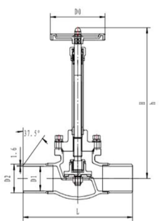 Клапан запорный криогенный проходной CCK T328DJ100X Клапаны / вентили